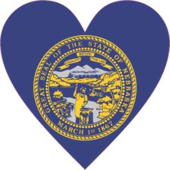 Nebraska Heart sticker