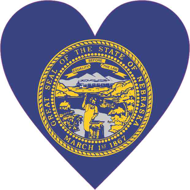 Nebraska Heart sticker