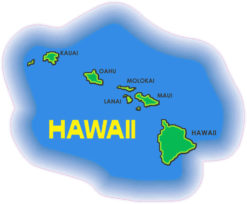Hawaii Map sticker