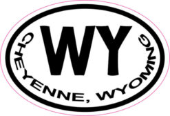 Oval Cheyenne Wyoming sticker
