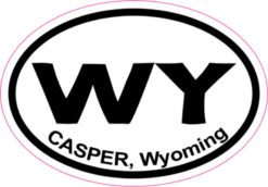 Oval Casper Wyoming sticker