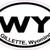 Oval Gillette Wyoming sticker