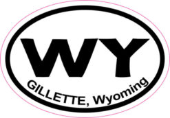 Oval Gillette Wyoming sticker