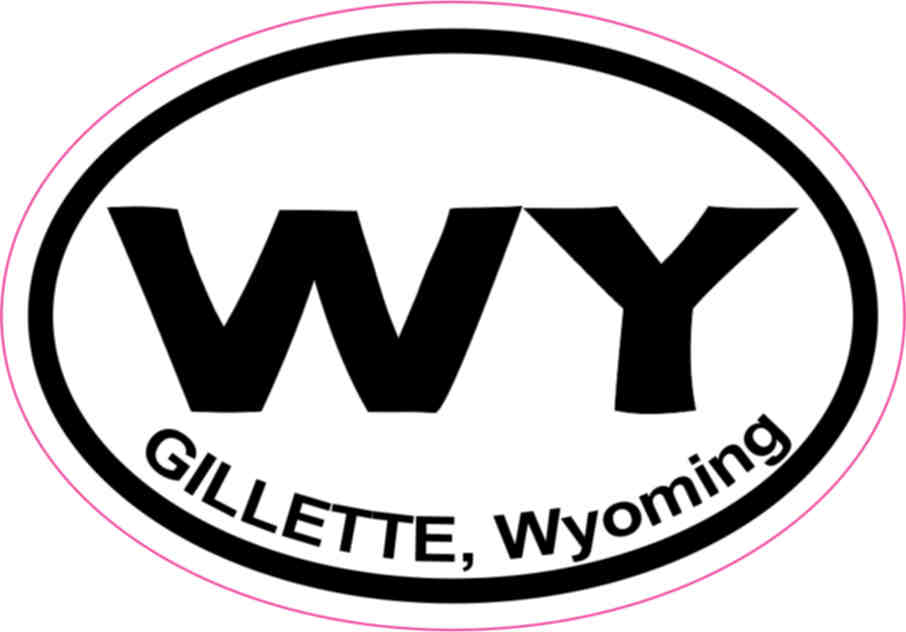 Oval Gillette Wyoming sticker