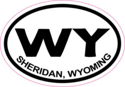 Oval Sheridan Wyoming sticker