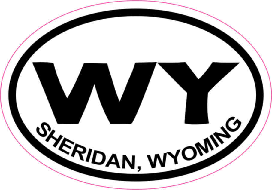 Oval Sheridan Wyoming sticker
