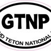 White Oval Grand Teton National Park sticker