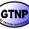 Blue Oval Grand Teton National Park sticker