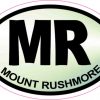 Green Oval MR Mount Rushmore sticker
