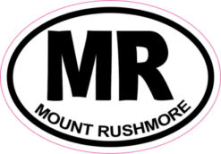Oval MR Mount Rushmore sticker