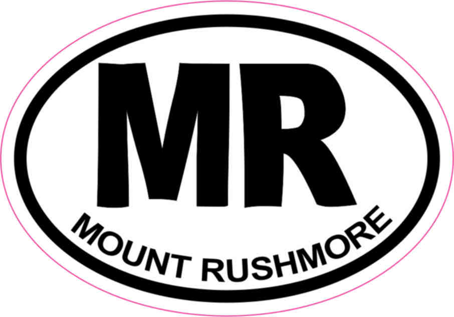 Oval MR Mount Rushmore sticker