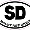 Oval SD Mount Rushmore sticker