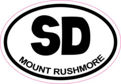 Oval SD Mount Rushmore sticker