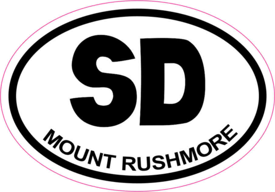 Oval SD Mount Rushmore sticker