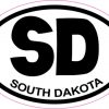 Oval SD South Dakota sticker