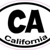 Oval CA California sticker