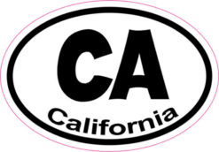 Oval CA California sticker