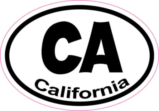 3in x 2in Oval CA California Sticker Vinyl Vehicle Window State Stickers