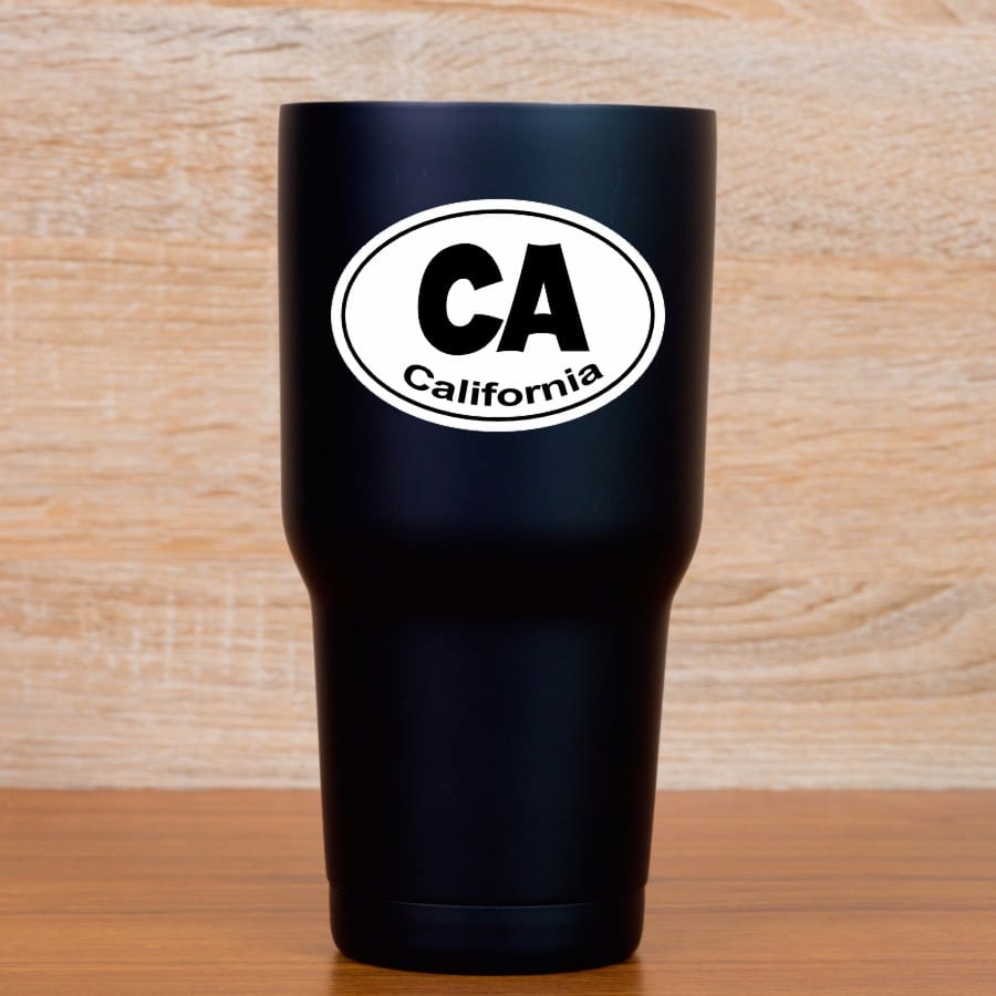 3in x 2in Oval CA California Sticker Vinyl Vehicle Window State Stickers - Image 5