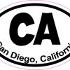Oval San Diego California sticker
