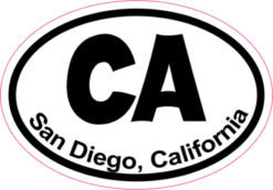 Oval San Diego California sticker