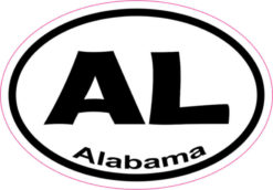 Oval AL Alabama sticker