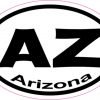 Oval AZ Arizona sticker