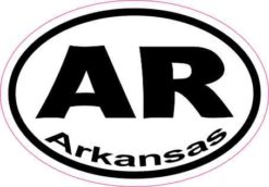 Oval AR Arkansas sticker