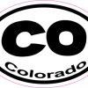 Oval CO Colorado sticker