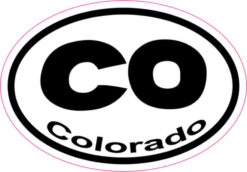 Oval CO Colorado sticker
