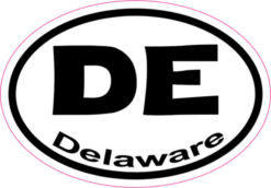 Oval DE Delaware sticker