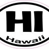 Oval HI Hawaii sticker