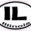 Oval IL Illinois sticker