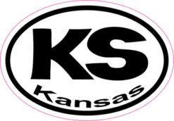 Oval KS Kansas sticker