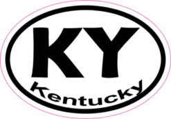 Oval KY Kentucky sticker