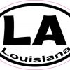 Oval LA Louisiana sticker