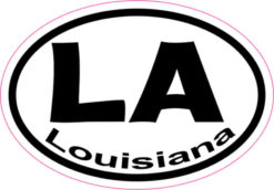 Oval LA Louisiana sticker