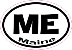 Oval ME Maine sticker