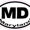 Oval MD Maryland sticker