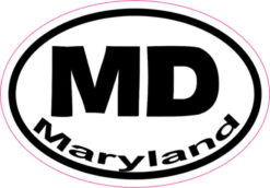 Oval MD Maryland sticker