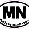 Oval MN Minnesota sticker