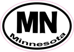 Oval MN Minnesota sticker