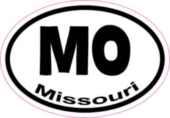 Oval MO Missouri sticker