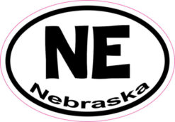 Oval NE Nebraska sticker