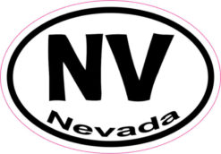 Oval NV Nevada sticker