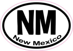 Oval NM New Mexico sticker