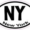Oval NY New York sticker