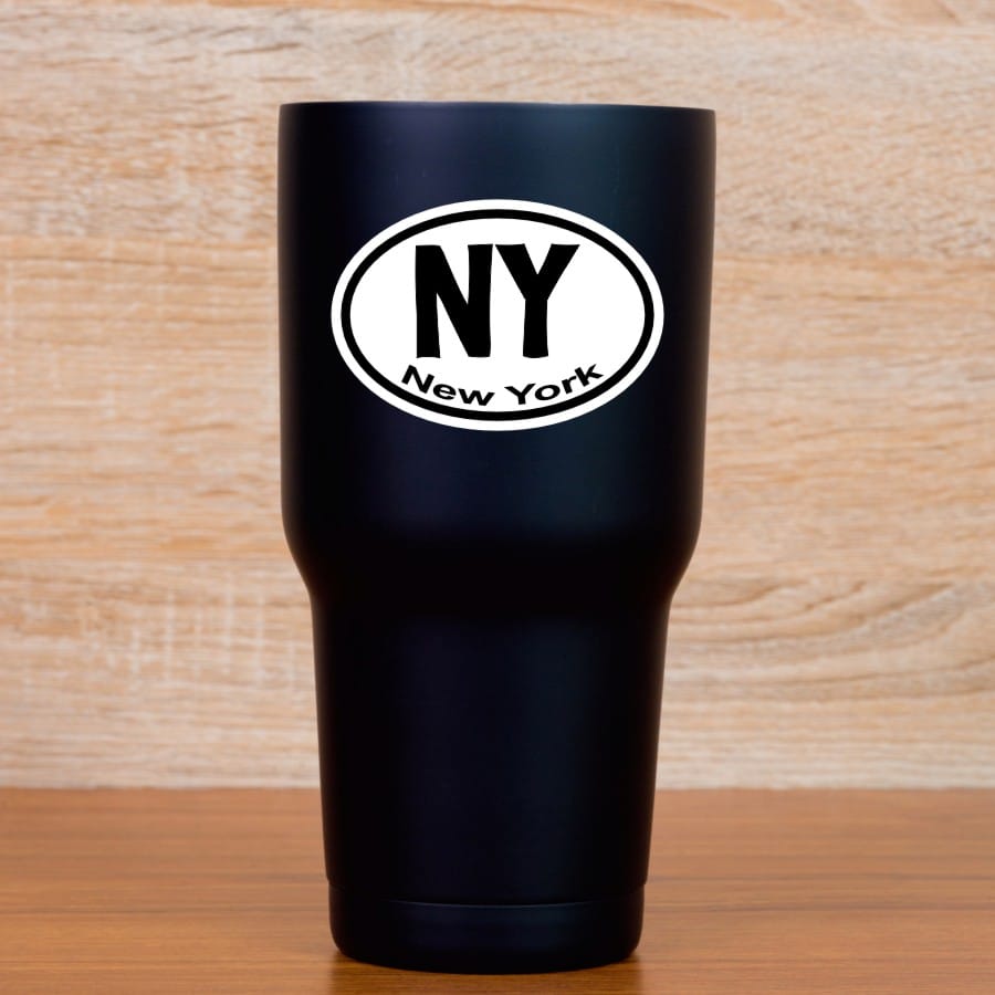 3in x 2in Oval NY New York Sticker Vinyl Car Window State Bumper Stickers - Image 5