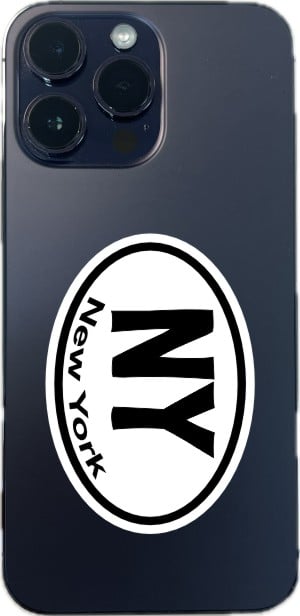3in x 2in Oval NY New York Sticker Vinyl Car Window State Bumper Stickers - Image 6