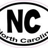 Oval NC North Carolina sticker